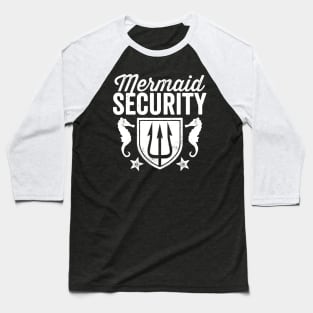 Mermaid Security (White) Baseball T-Shirt